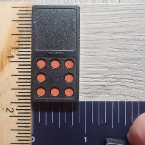 Blank 8 Vintage Whitman Replacement Domino Large Black Plastic Color Dots Domino